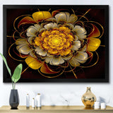 Dark Gold Fractal Flower