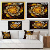 Dark Gold Fractal Flower