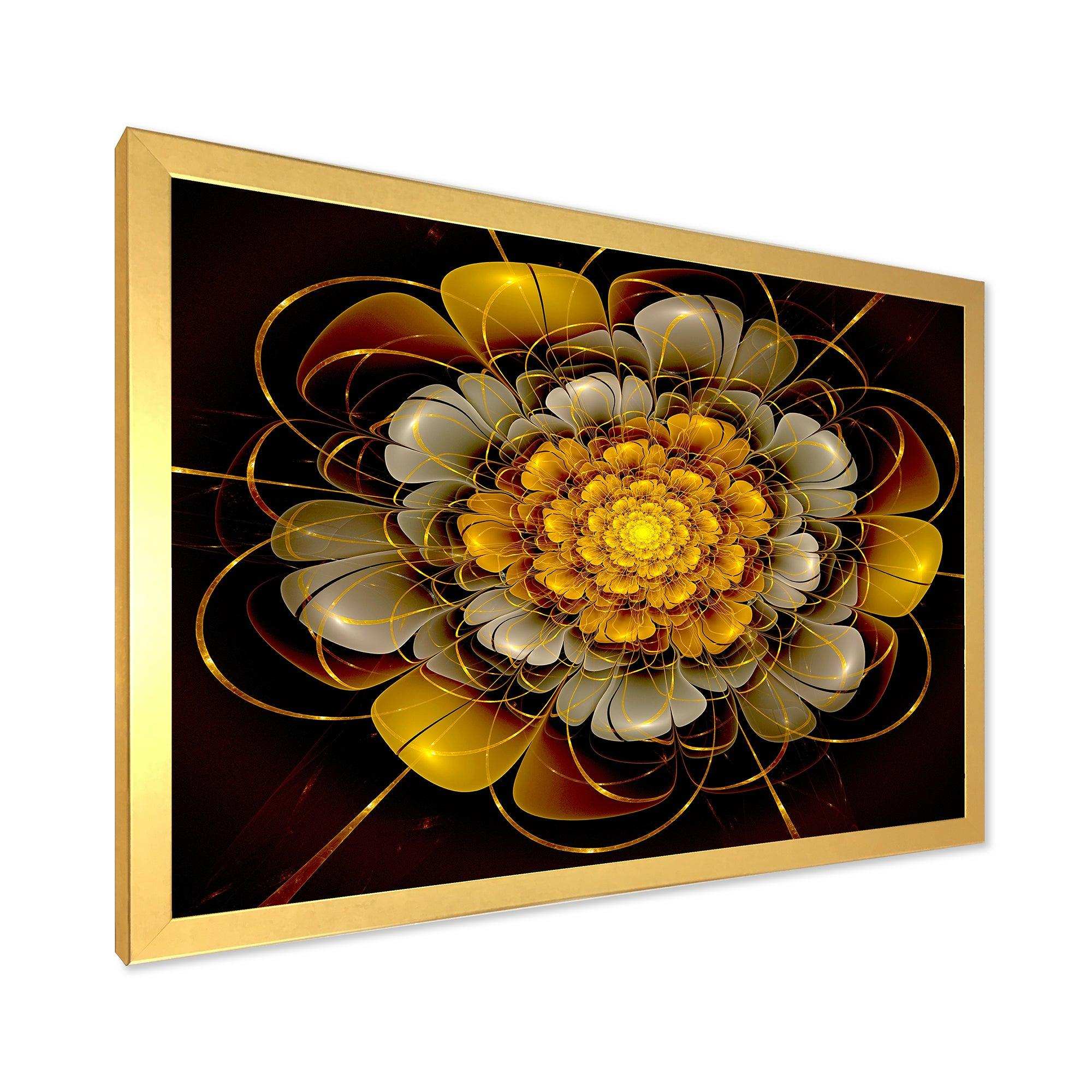 Dark Gold Fractal Flower