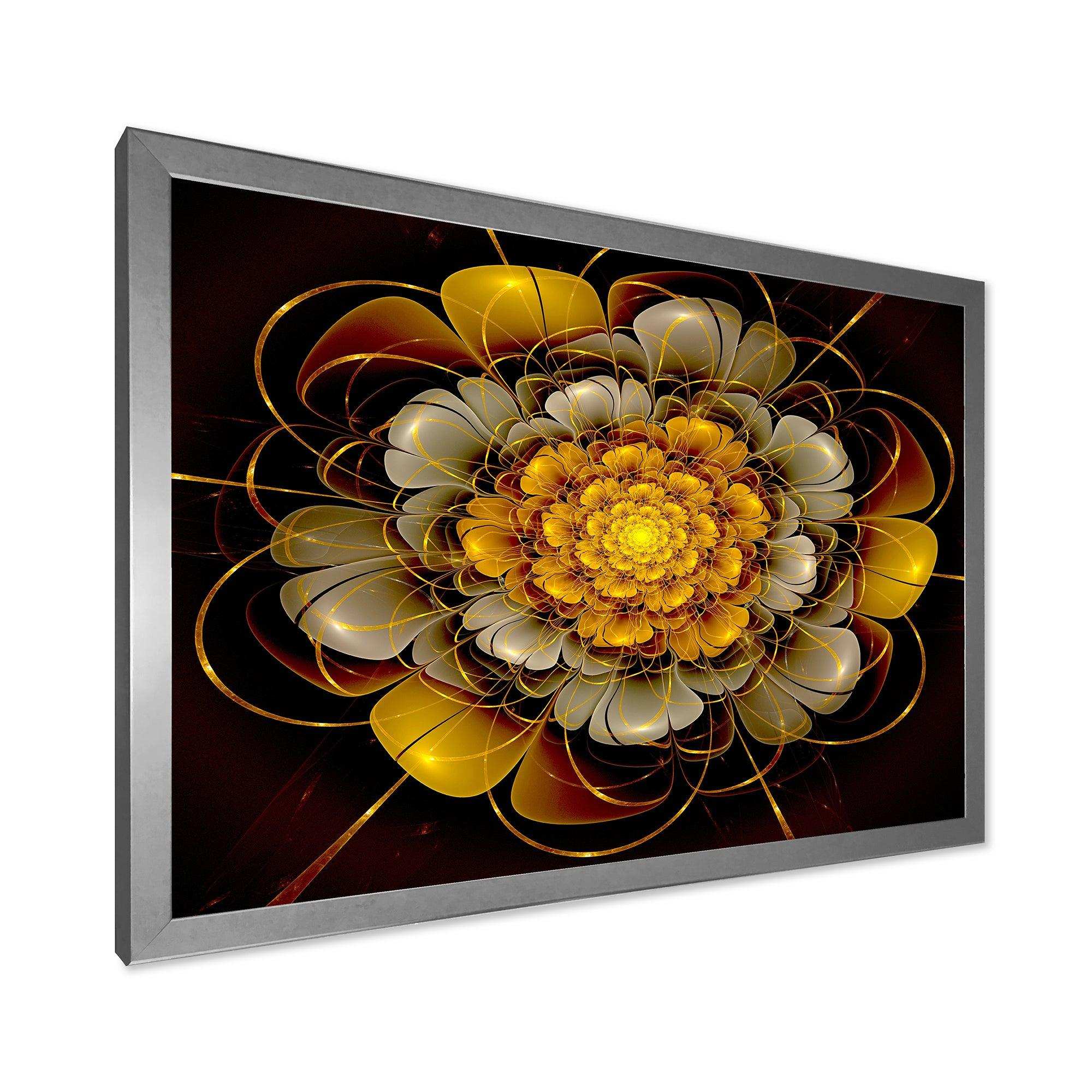 Dark Gold Fractal Flower