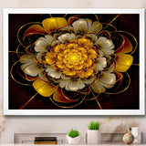Dark Gold Fractal Flower