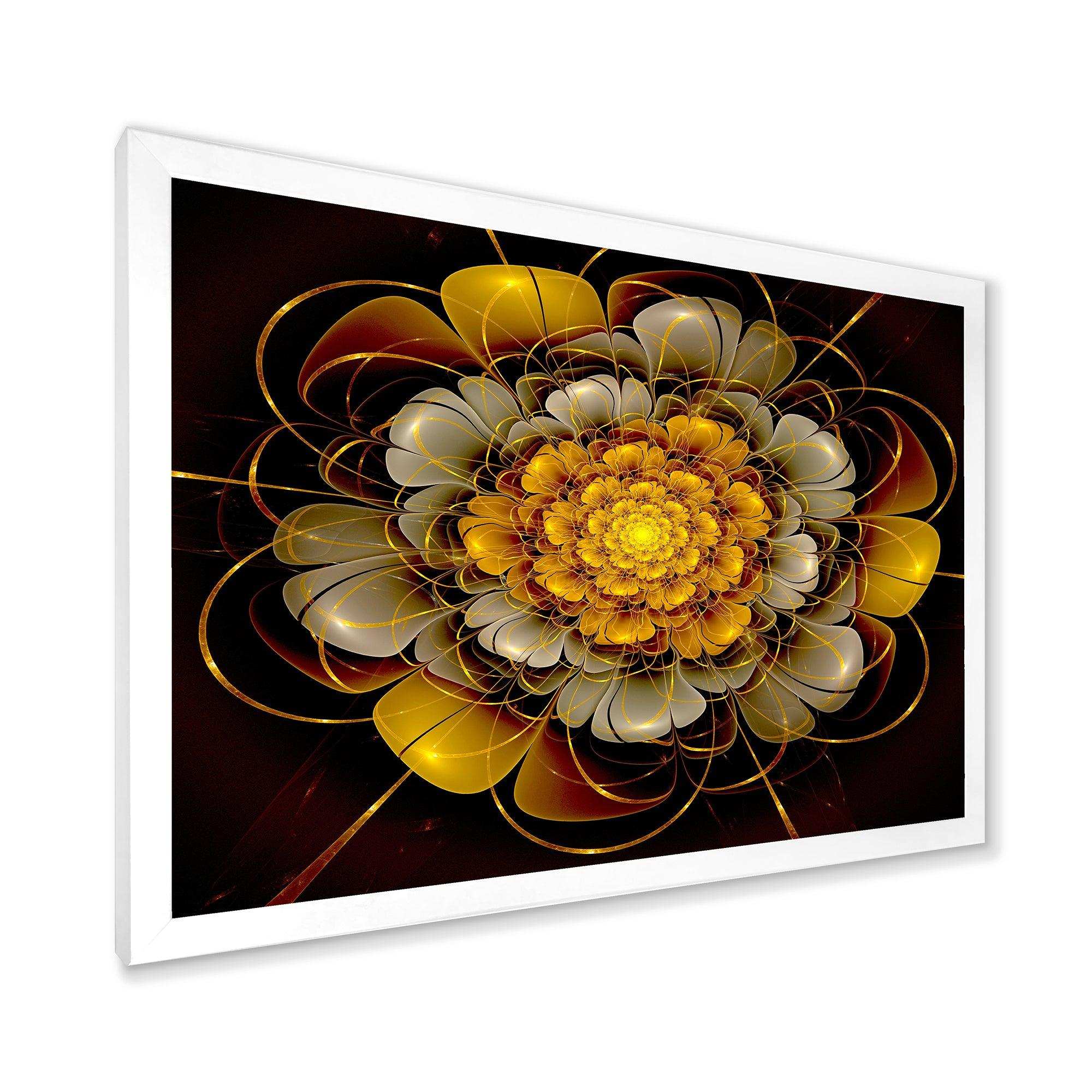 Dark Gold Fractal Flower