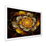 Dark Gold Fractal Flower
