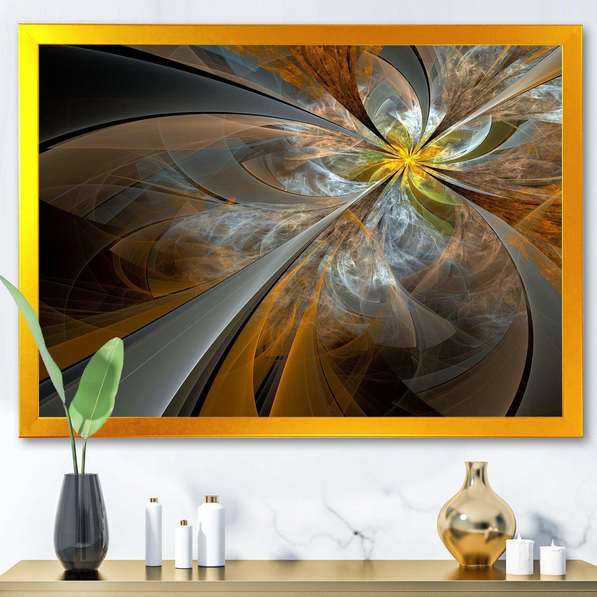 Symmetrical Yellow Fractal Flower