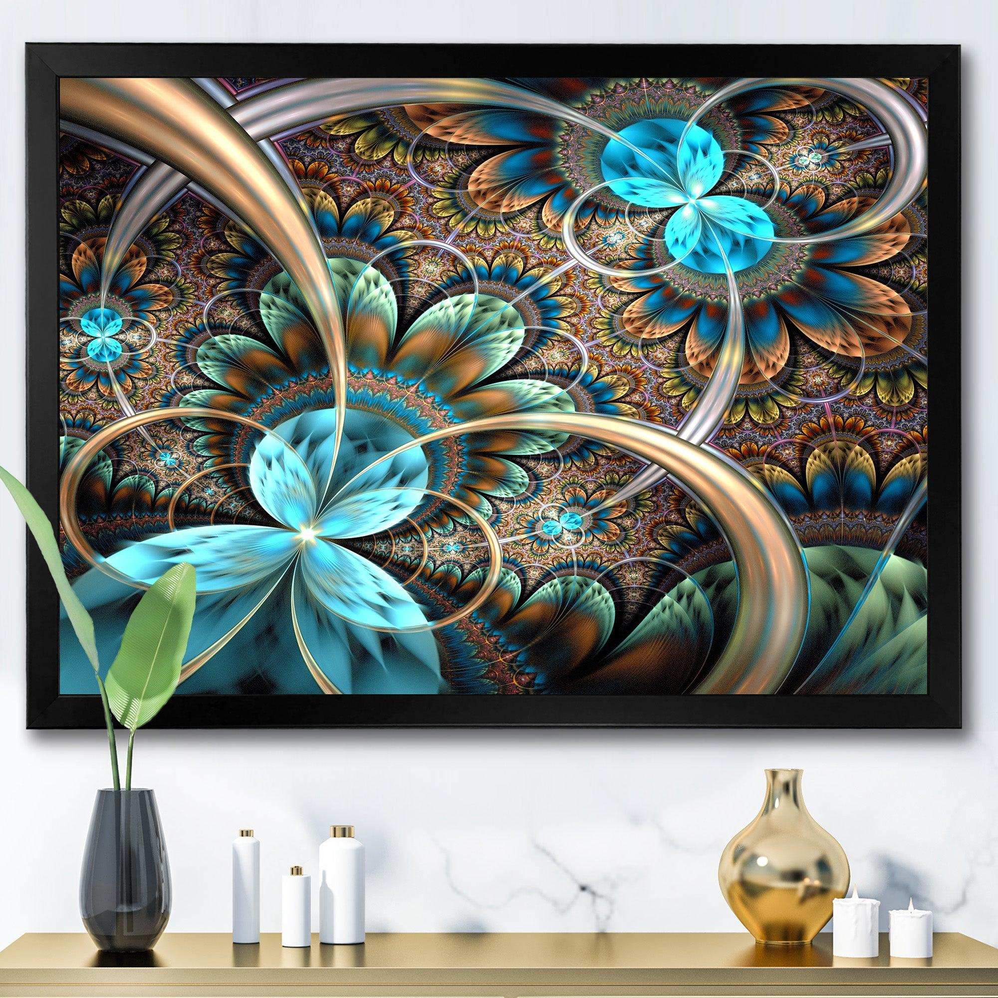 Light Blue Fractal Flower