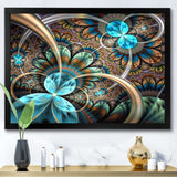 Light Blue Fractal Flower