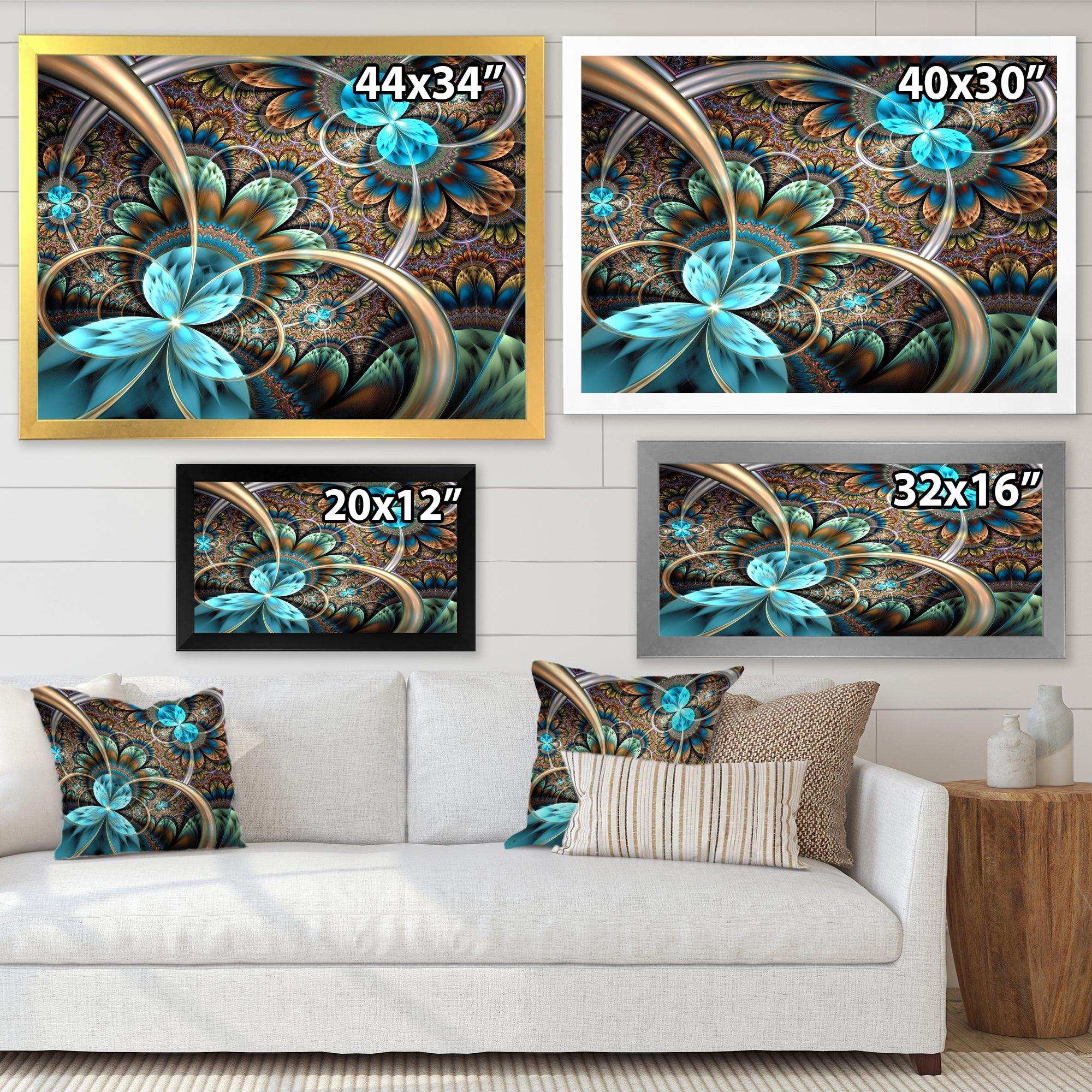 Light Blue Fractal Flower