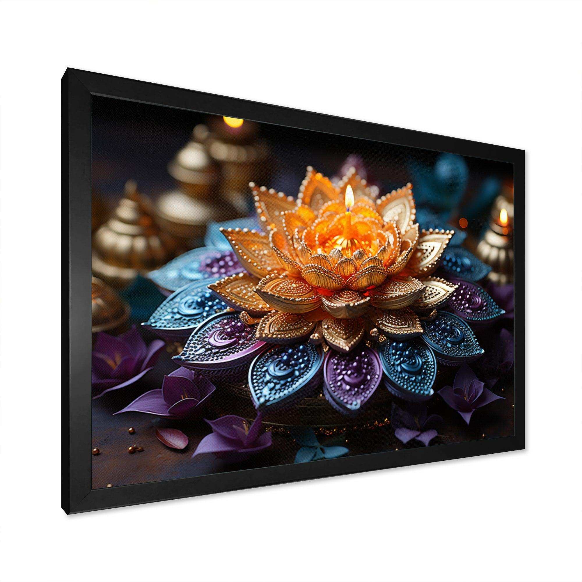 Hinduisim Vibrant Mandala - Spiritual Canvas Wall Art