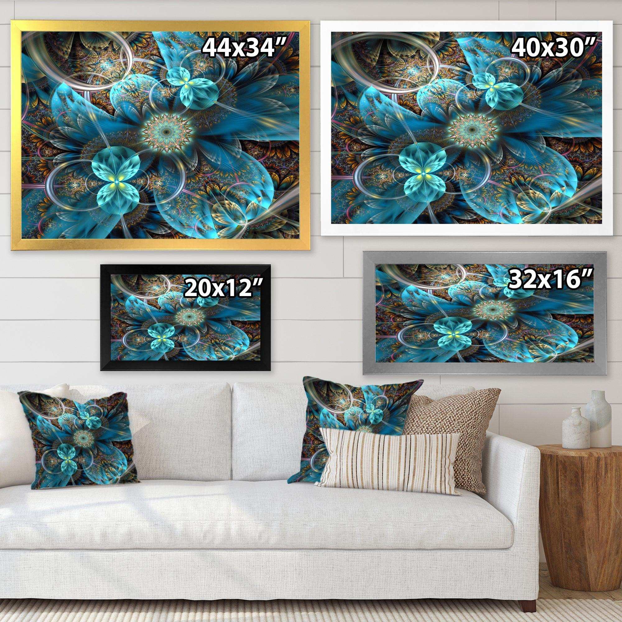 Fractal Blue Flowers