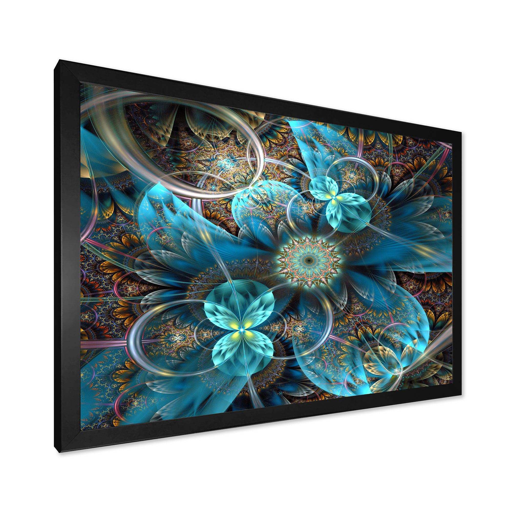 Fractal Blue Flowers