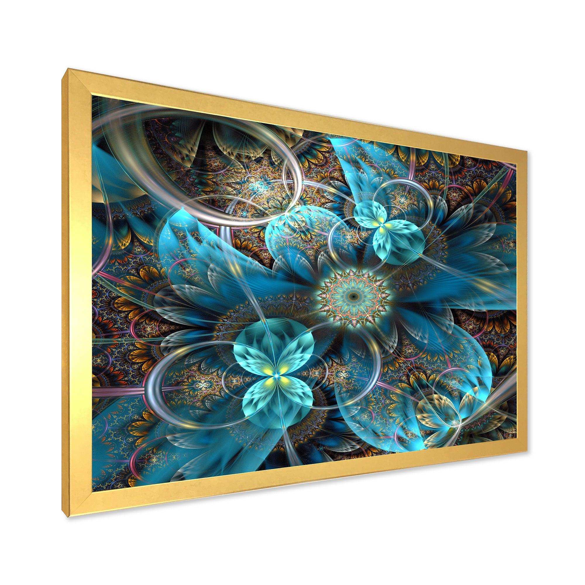 Fractal Blue Flowers