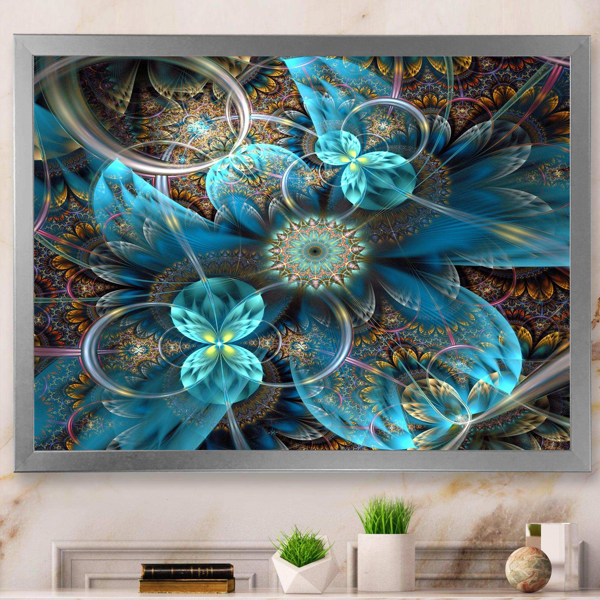 Fractal Blue Flowers