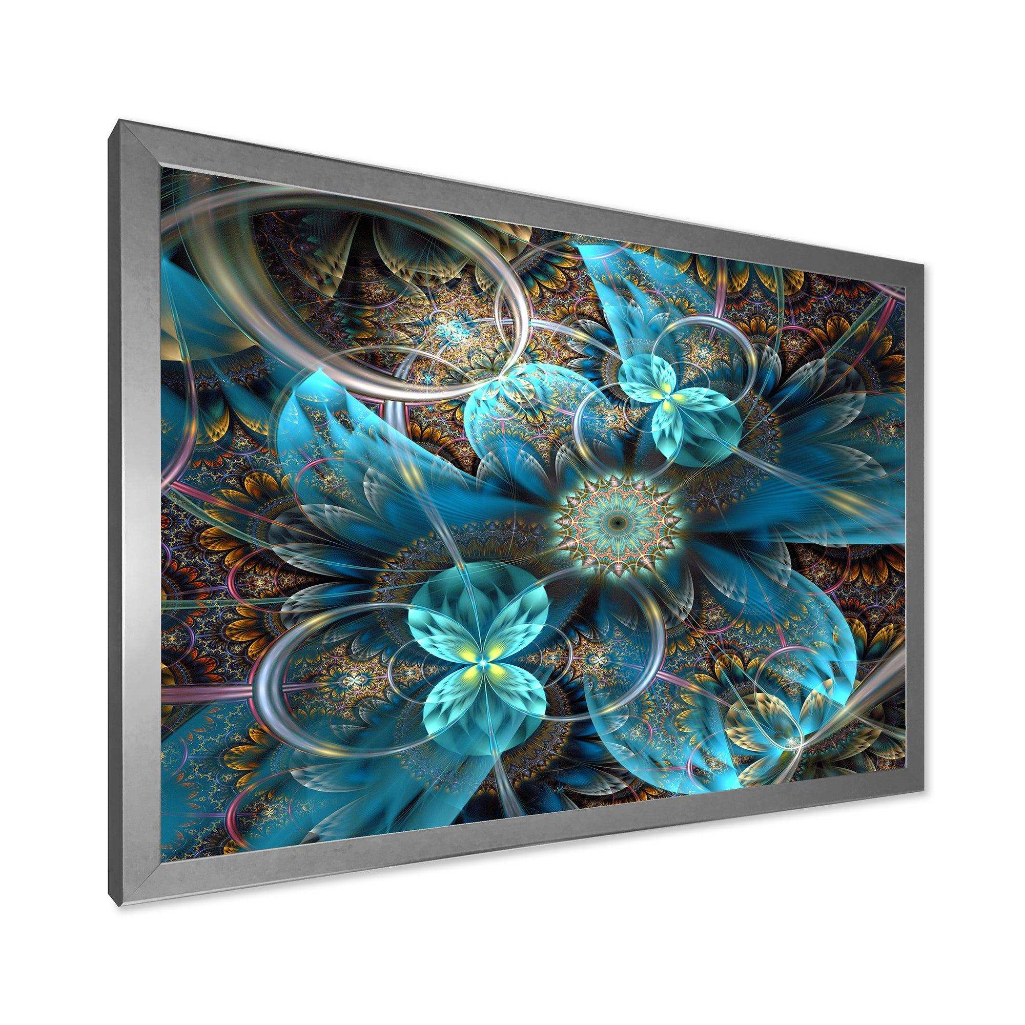 Fractal Blue Flowers