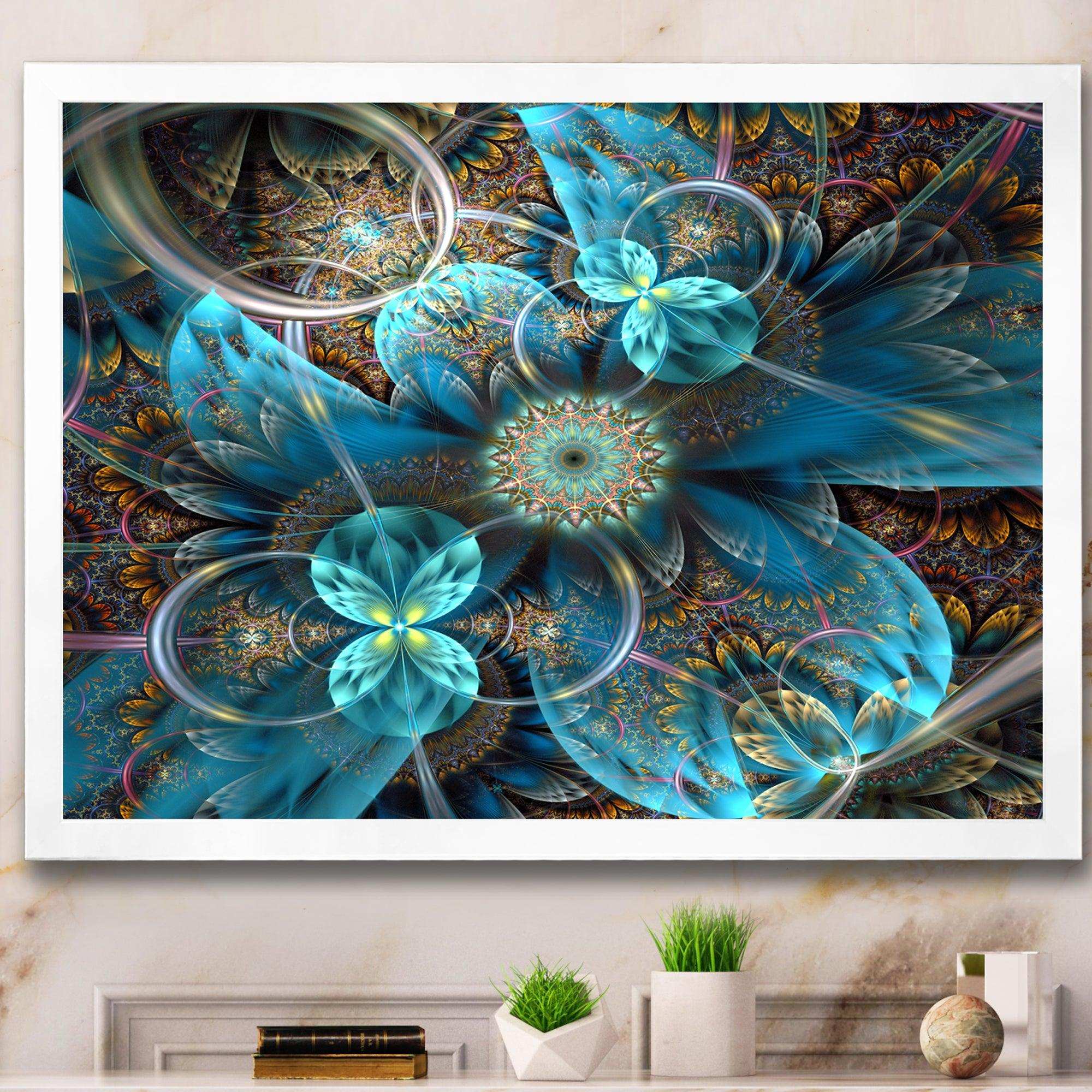 Fractal Blue Flowers