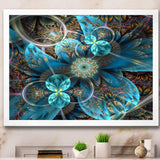 Fractal Blue Flowers