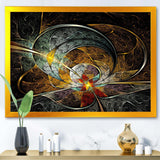 Symmetrical Yellow Digital Art Flower