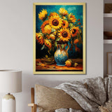 Masterpiece Sunflowers By Van Gogh IV - Landscapes Canvas Wall Art