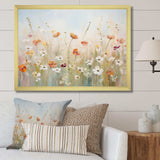 Meadow Contemporary Wildflowers - Landscapes Canvas Wall Art