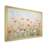 Meadow Contemporary Wildflowers - Landscapes Canvas Wall Art