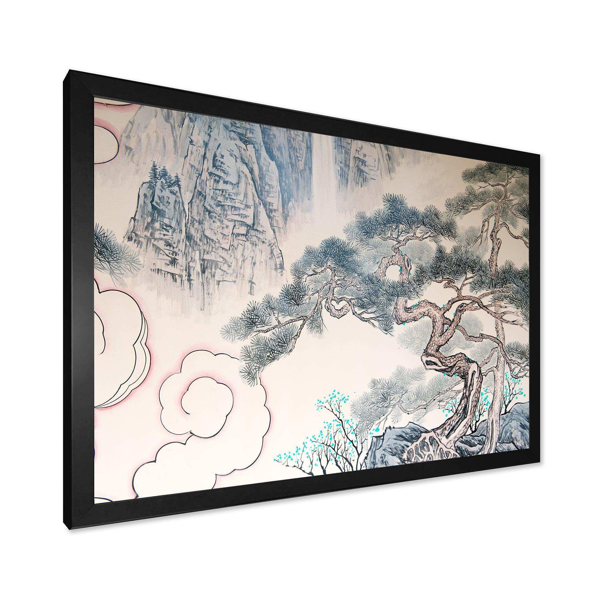 Chinese Blue Tree Art