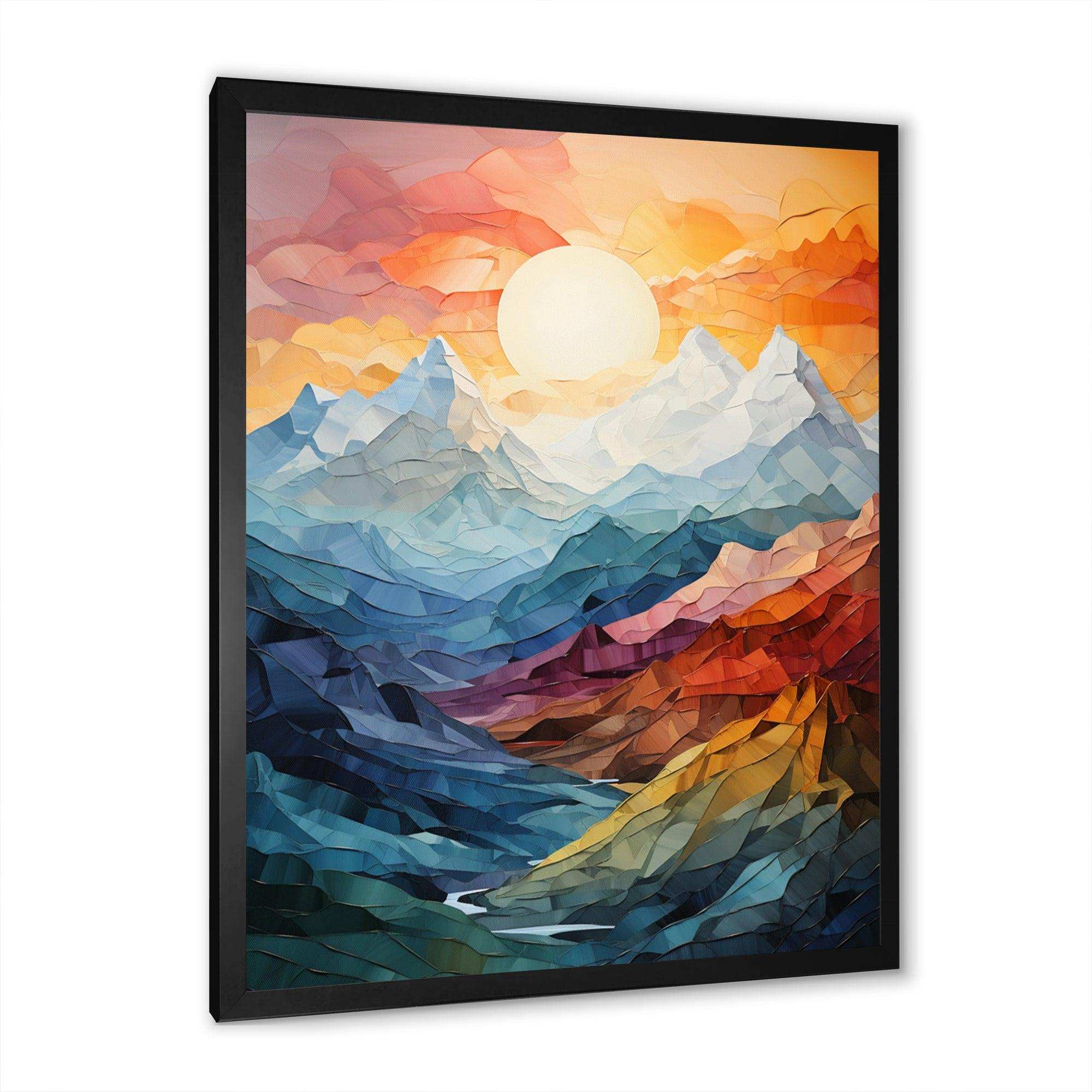 Colorful Mountains Sharp Peaks III - Landscapes Canvas Wall Art