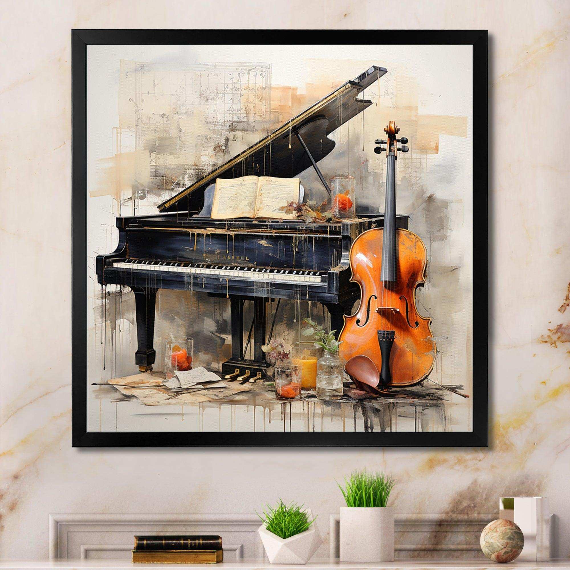 Music Melancholy Melodies Subdued - Music Canvas Wall Art