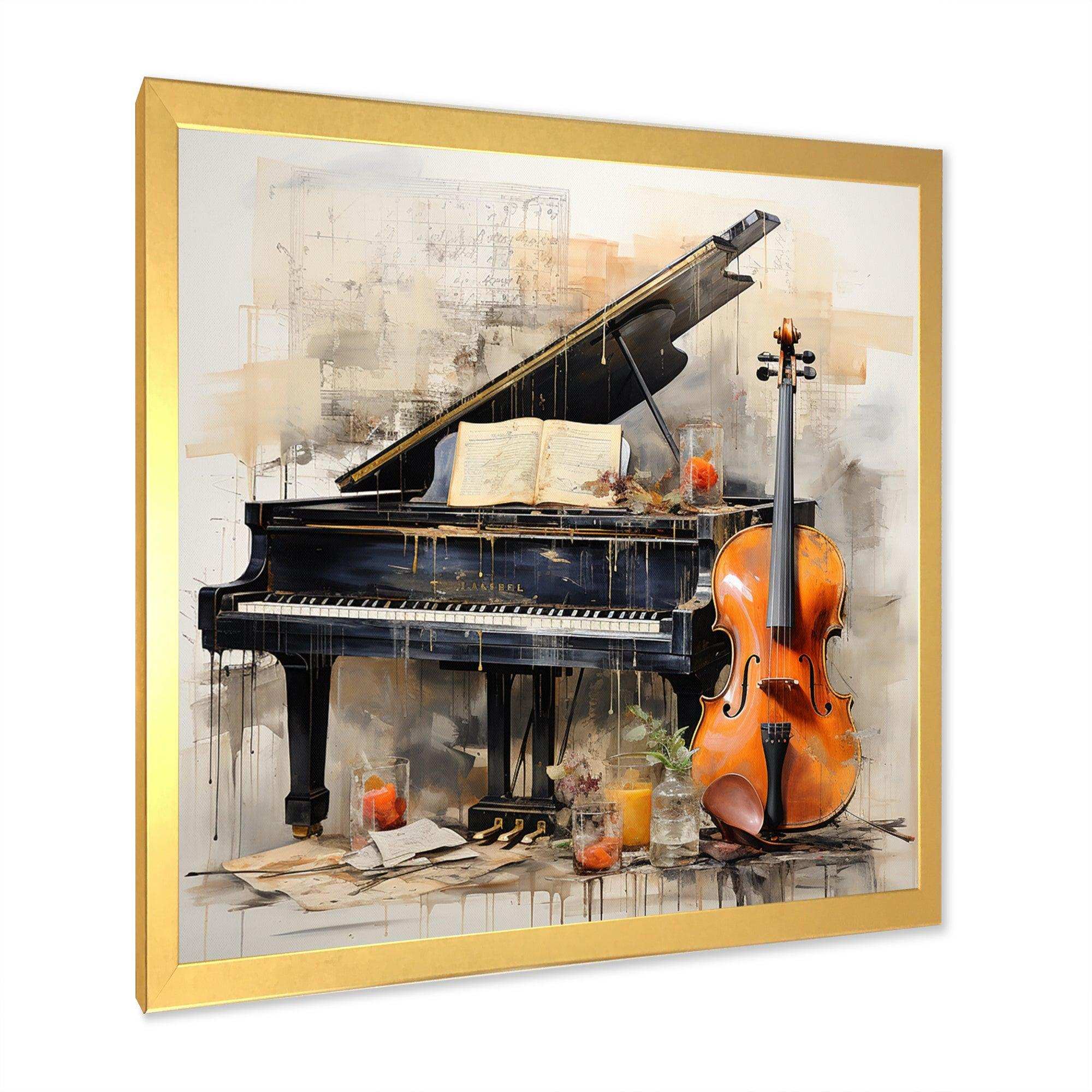 Music Melancholy Melodies Subdued - Music Canvas Wall Art
