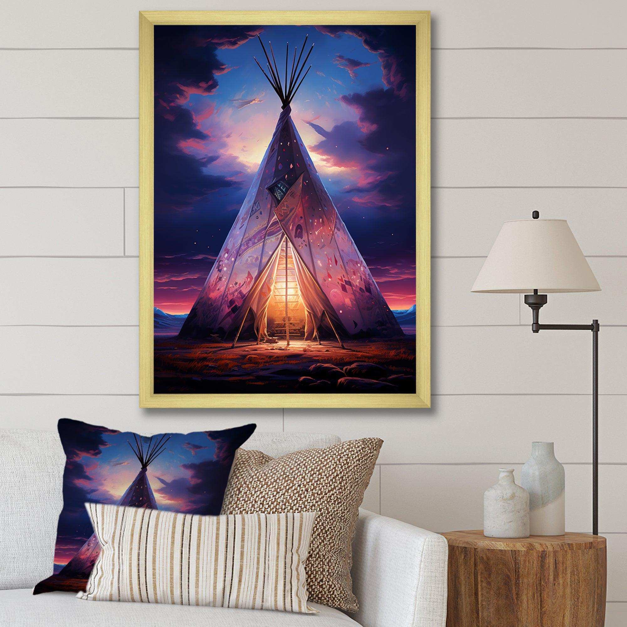 Native Tipi Sacred Visions - People Canvas Wall Art