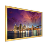 New York City Manhattan Skyline Red