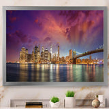 New York City Manhattan Skyline Red