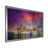 New York City Manhattan Skyline Red