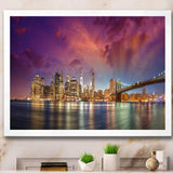 New York City Manhattan Skyline Red