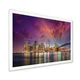 New York City Manhattan Skyline Red