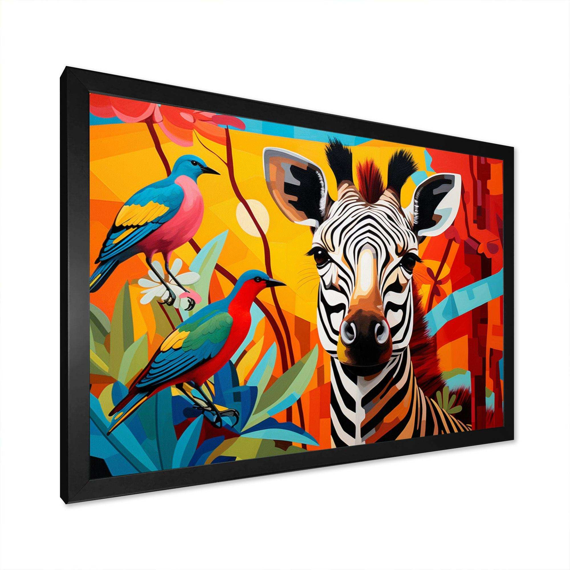 Pop Art Wildlife Zebra - Fashion Canvas Wall Art