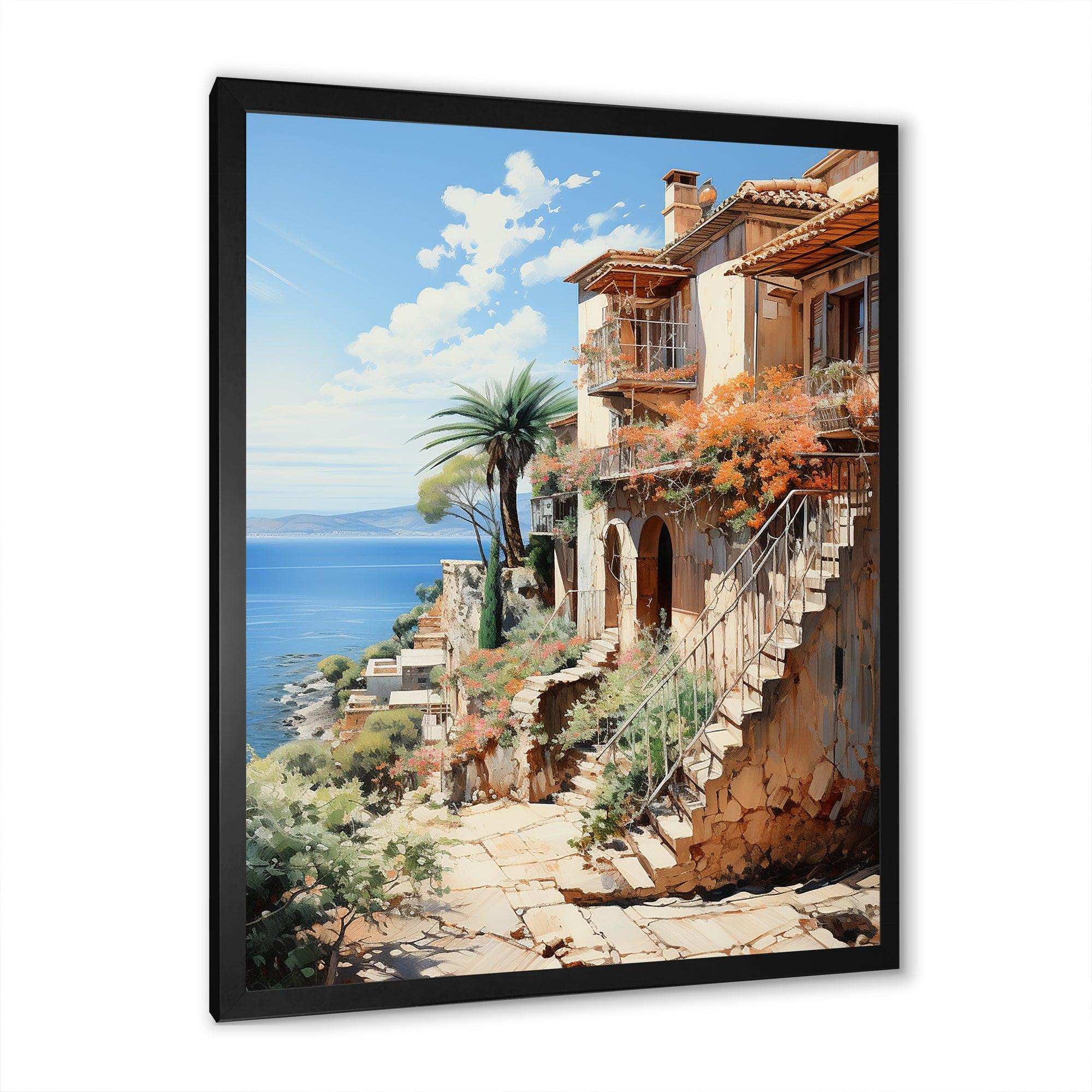 Spain Mediterranean Serenity In Mallorcain - Landscapes Canvas Wall Art