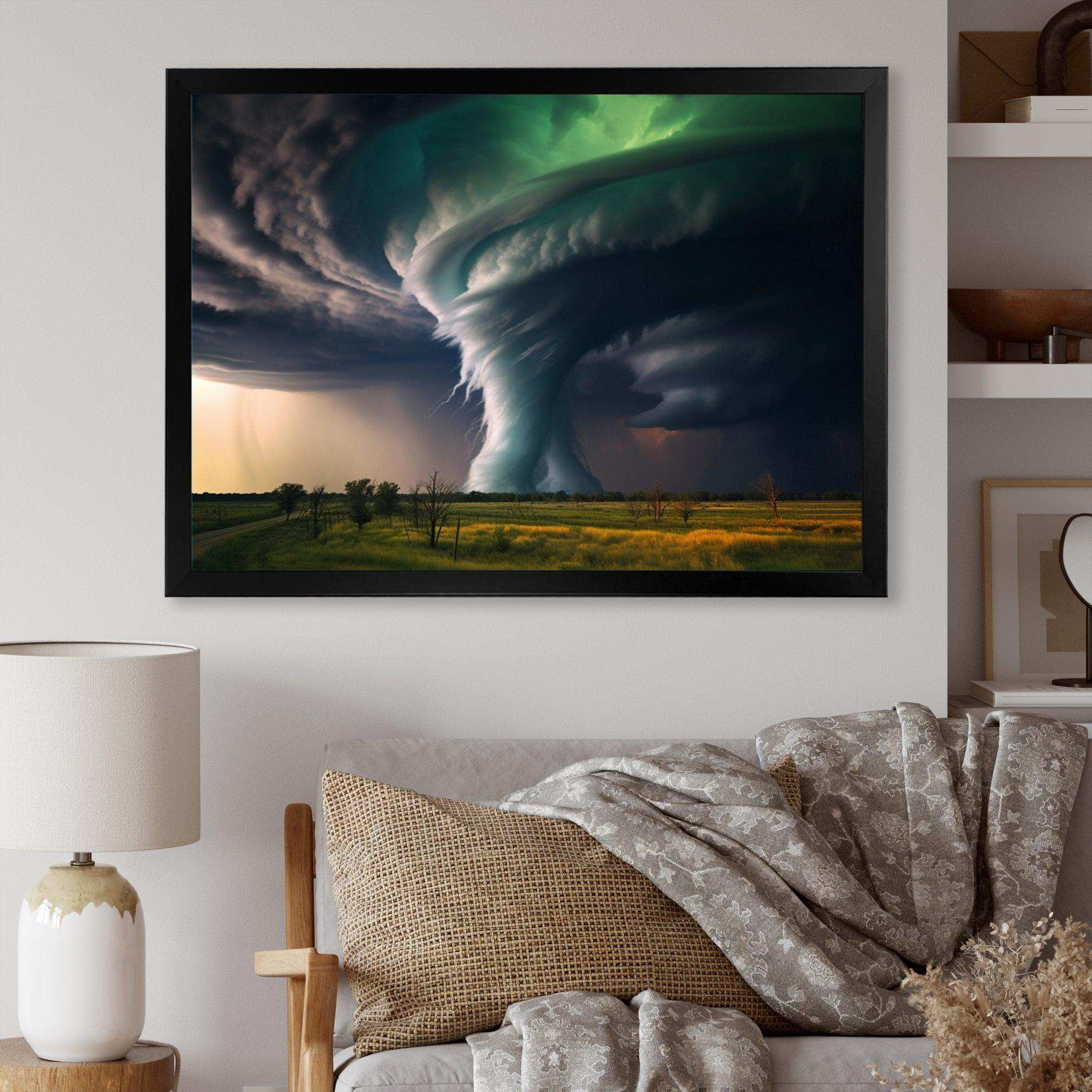 Storm Tornado Symphony - Landscapes Canvas Wall Art