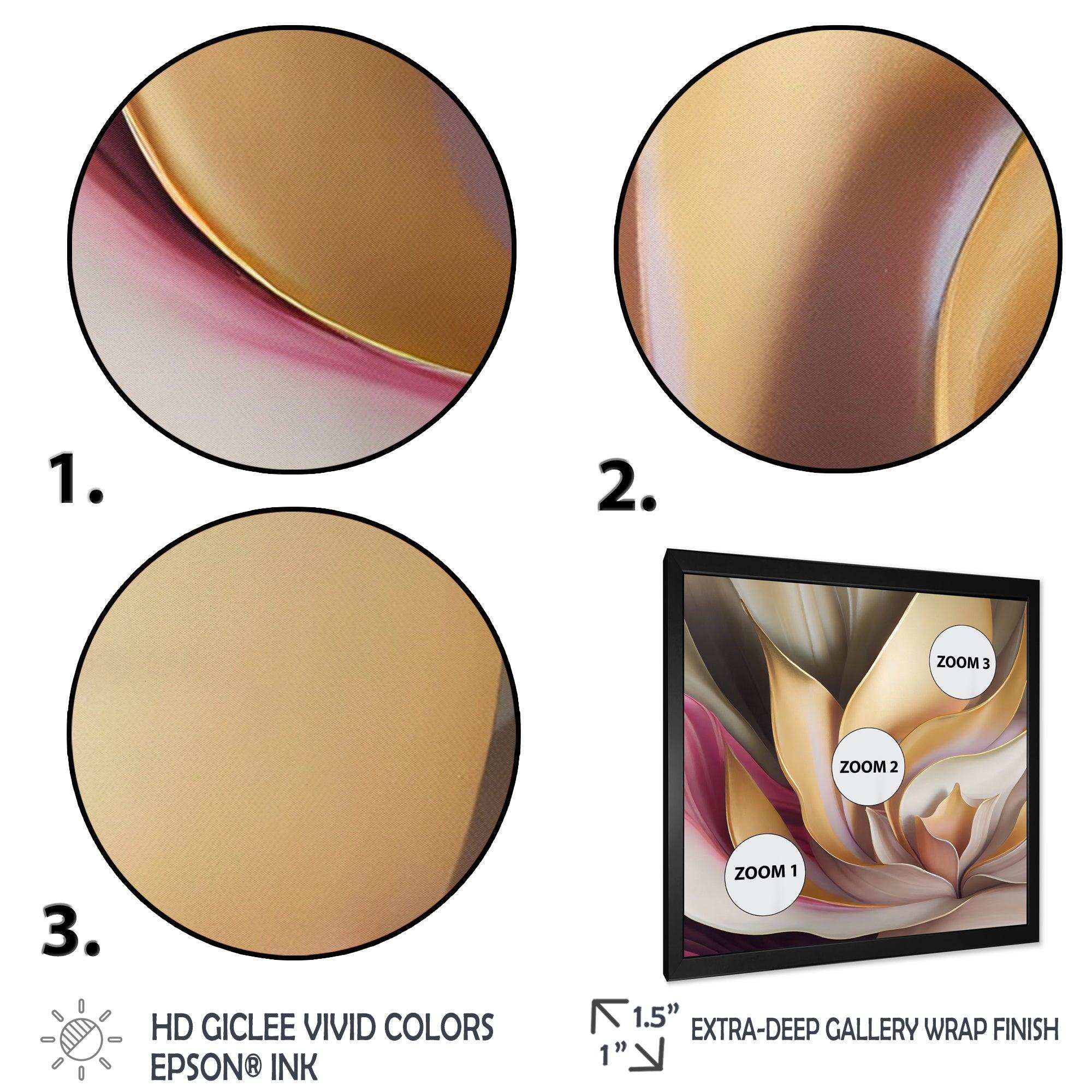 Minimal Liquid Gold And Taupe Waves V