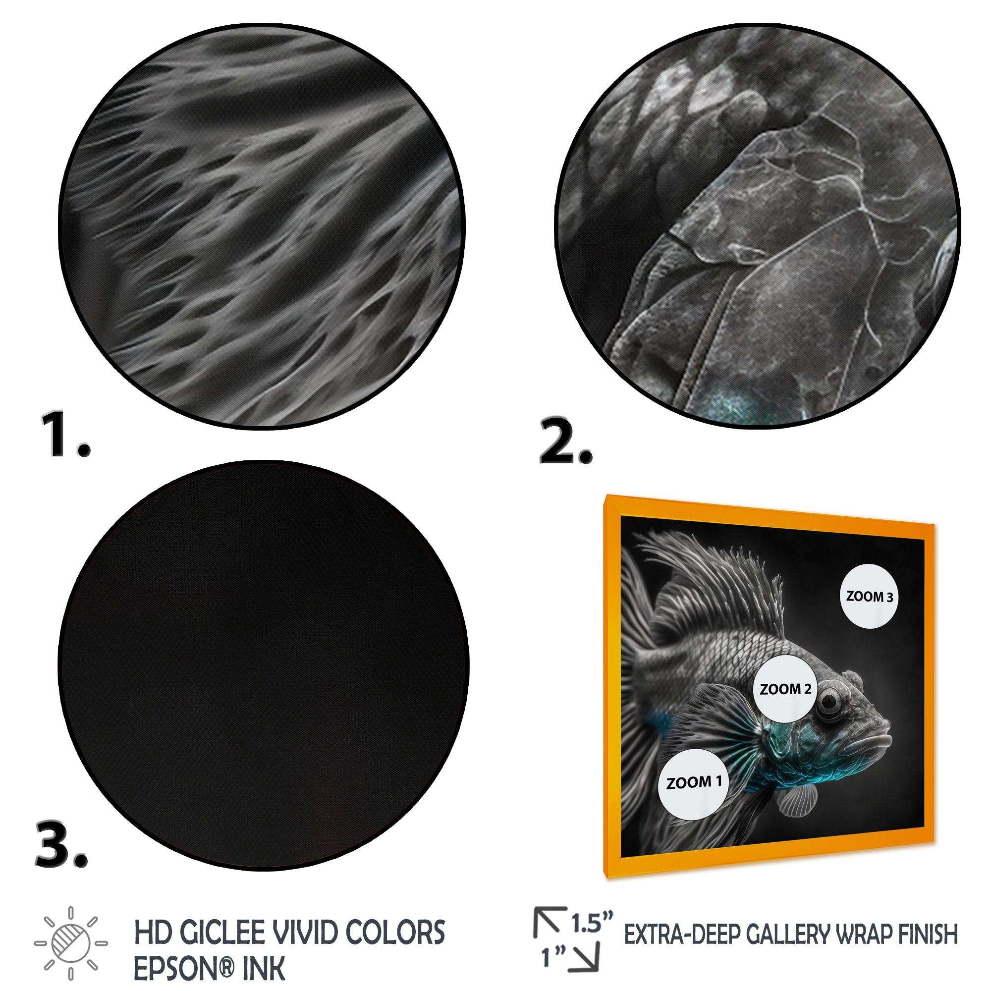 Mysterious Tropical Blue Fish In Tones Of Blue II