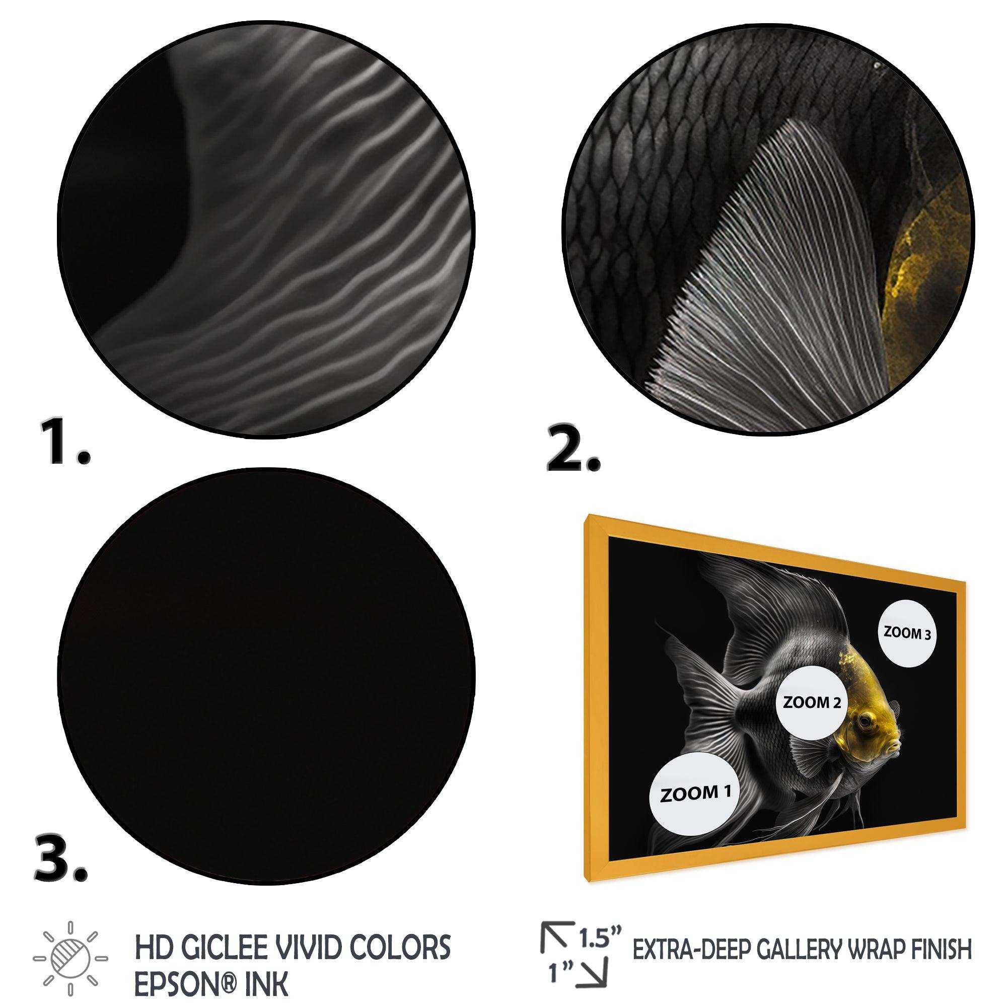 Tropical Blue Fish In Shades Of Blue And Orange III