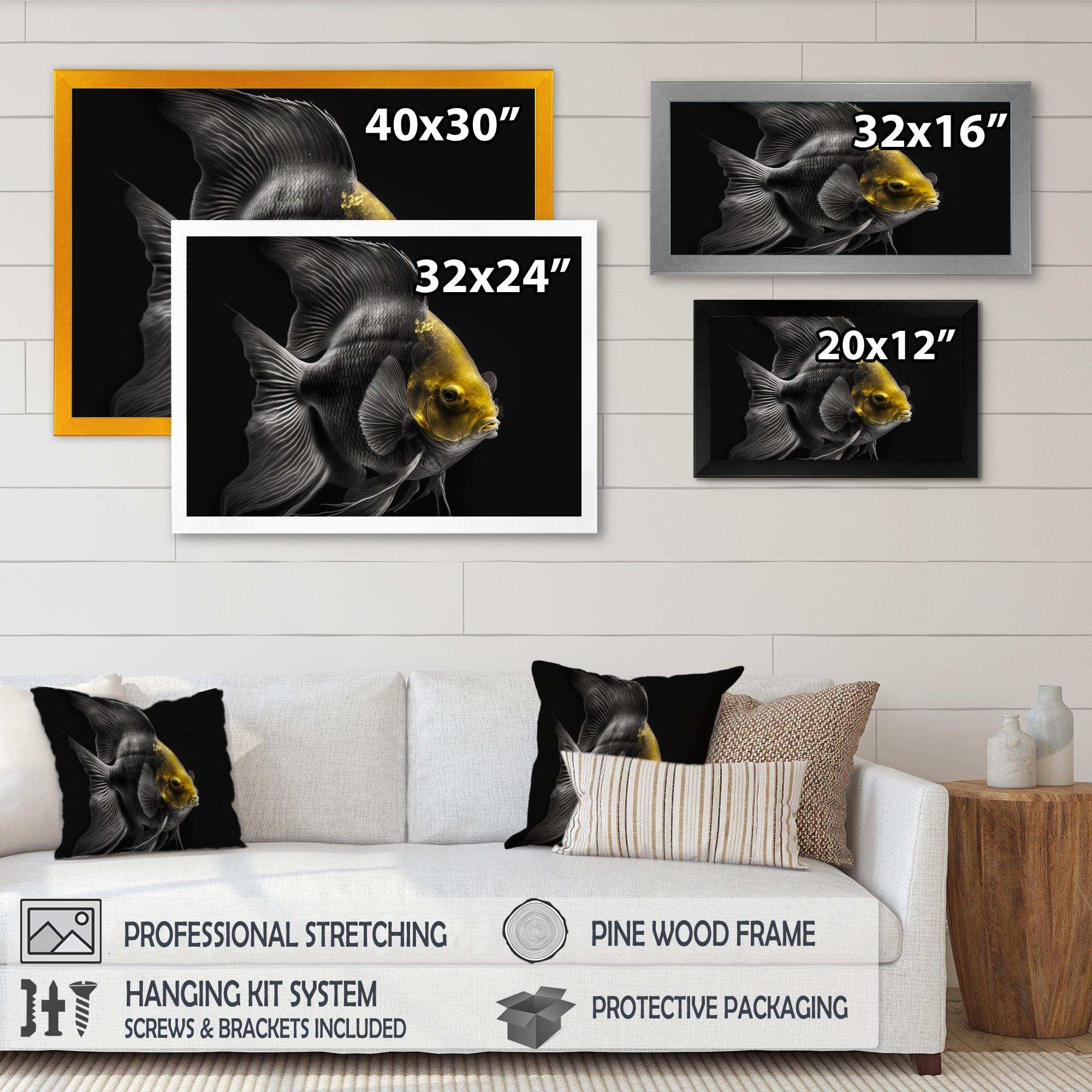 Tropical Blue Fish In Shades Of Blue And Orange III