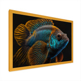 Tropical Blue Fish In Shades Of Blue And Orange IV