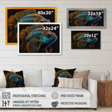 Tropical Blue Fish In Shades Of Blue And Orange IV