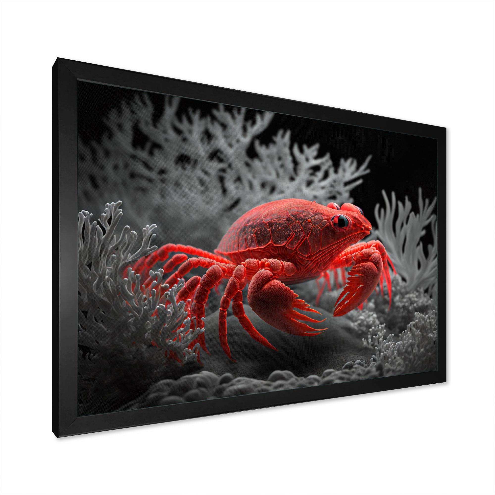 Red Deepsea Crab In Red And Black I