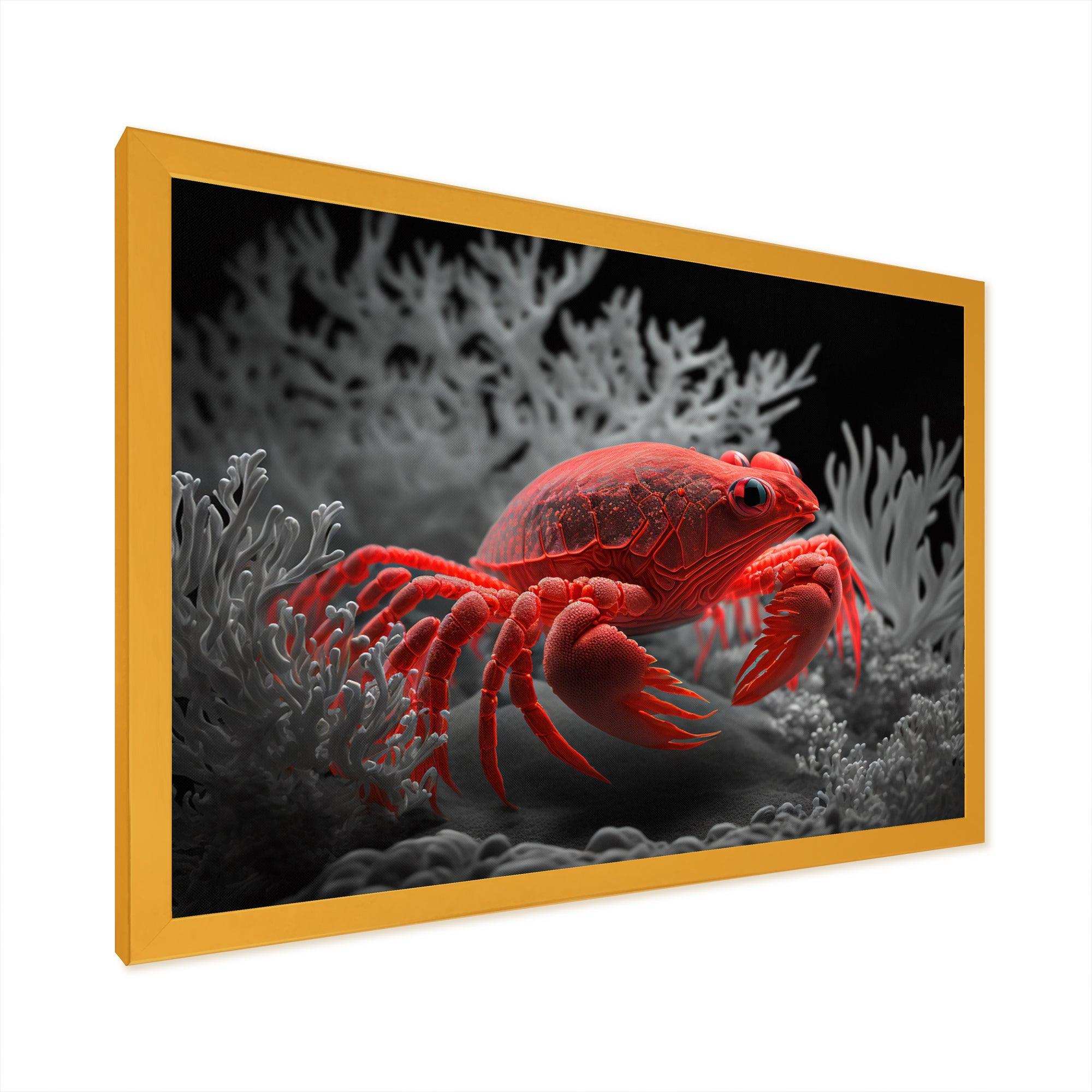 Red Deepsea Crab In Red And Black I