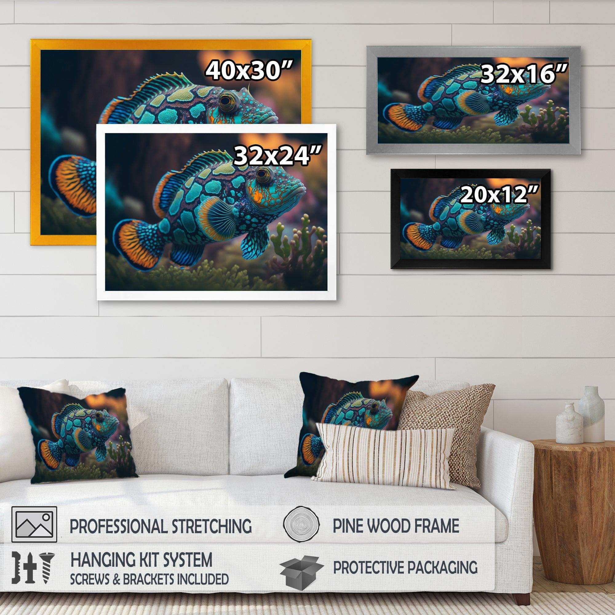 Beautiful Mandarin Fish In Shades Of Blue II