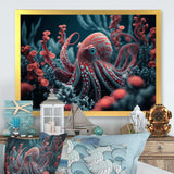 Red Octopus On The Ocean Floor I