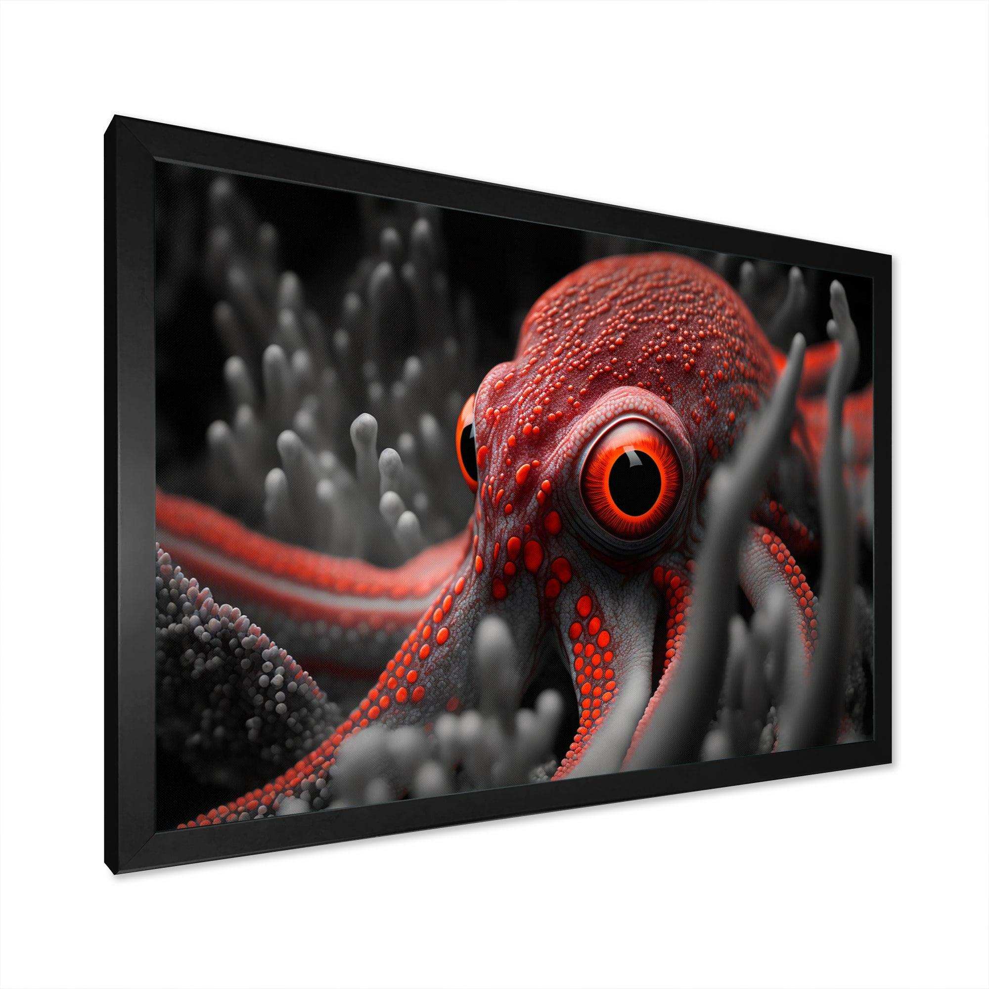Red Octopus On The Ocean Floor III
