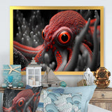 Red Octopus On The Ocean Floor III