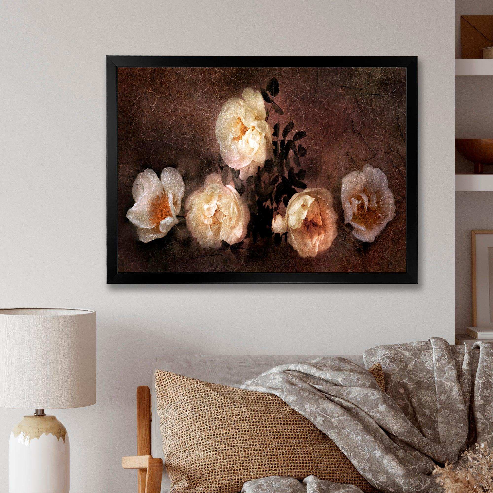 Wild Roses in Old Painting Style