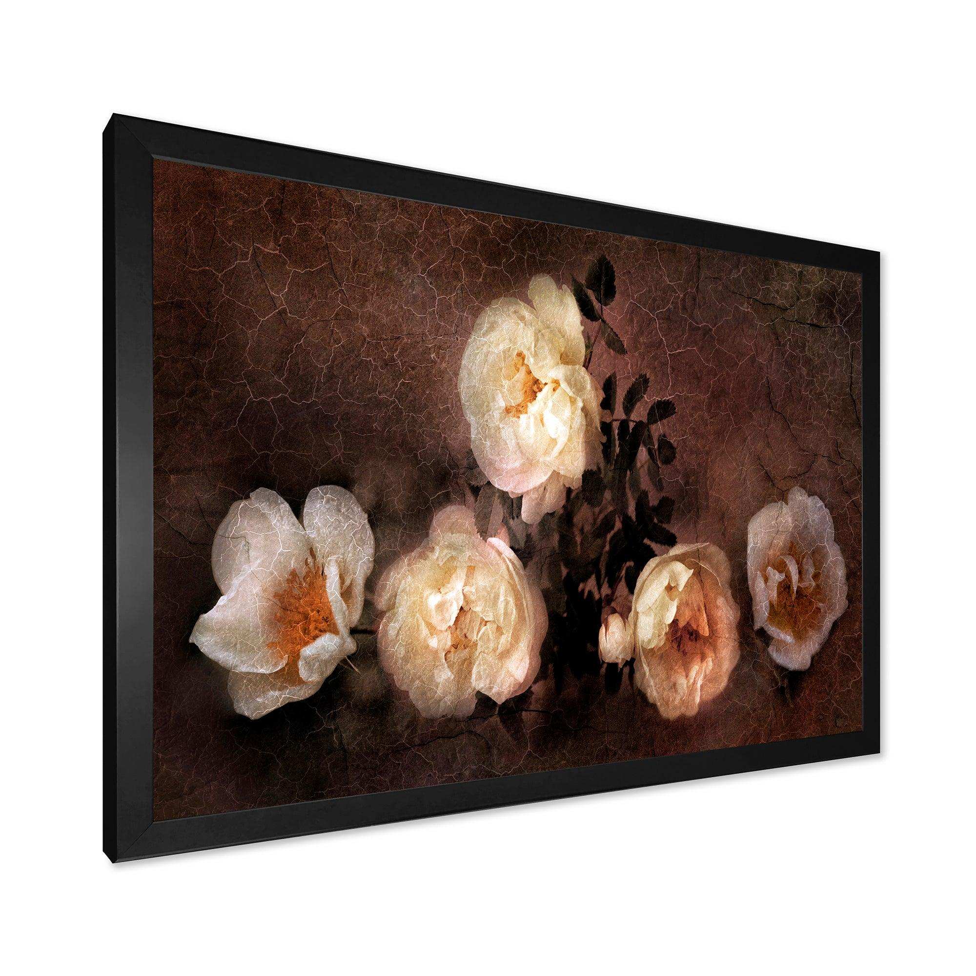 Wild Roses in Old Painting Style